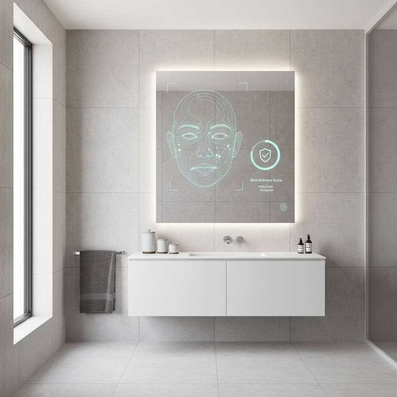 Featured image for Smart Mirrors Turn Your Bathroom Into a Skin Clinic